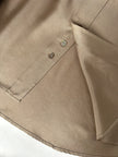 Vintage Gucci dove-grey silk shirt with mother-of-pearl buttons and French cuffs