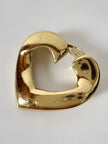 Vintage Yves Saint Laurent gold-tone metal heart-shaped clip-on earrings