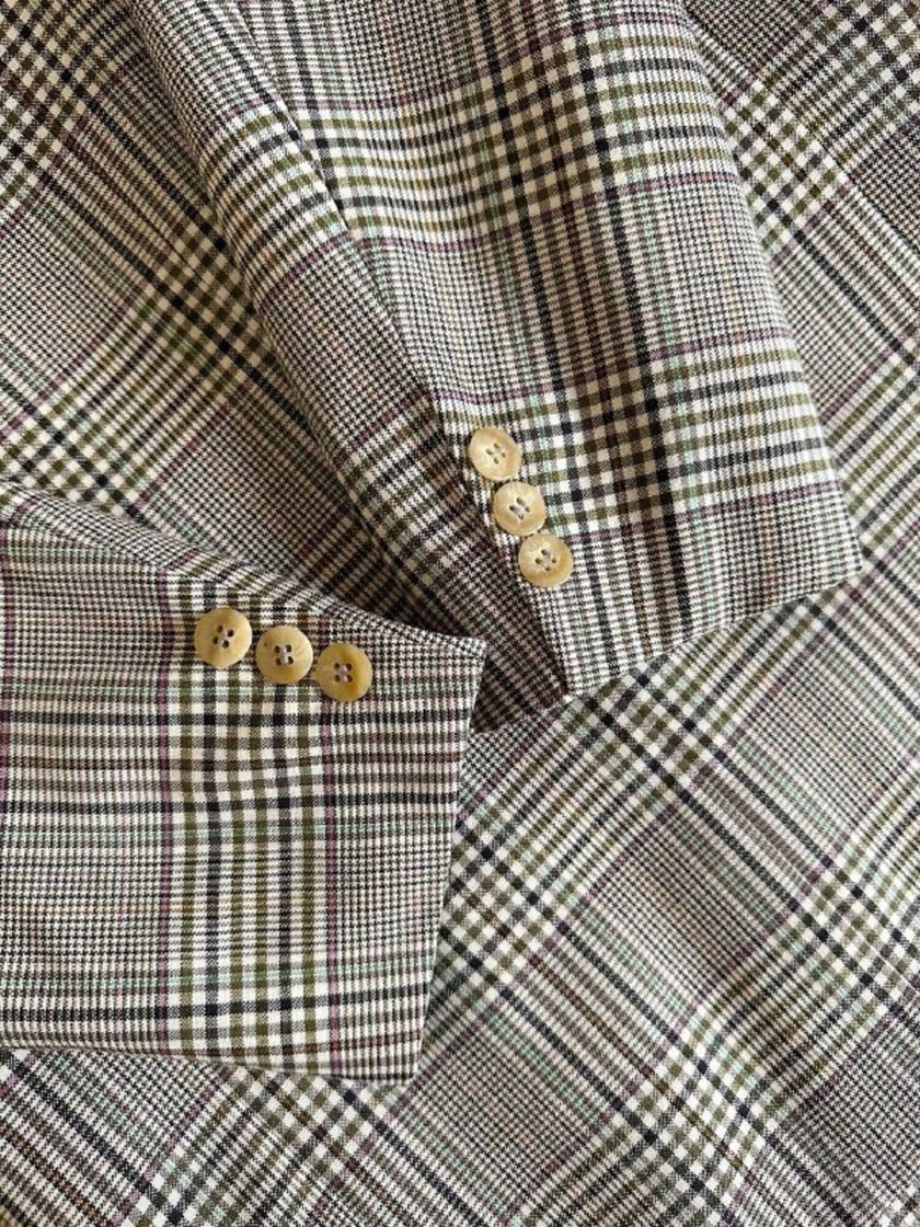 Blazer Yves Saint Laurent in rasato di lana principe di Galles