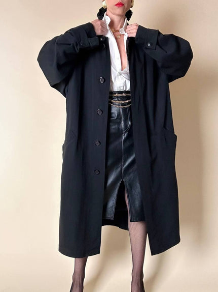 Soprabito oversize nero “Gianni Versace”