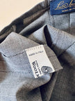 Pantalone a palazzo in rasato di lana grigio “Luisa Spagnoli”