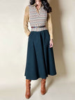Vintage Missoni-Weste aus strukturierter Wolle in Cremeweiß mit buntem Muster