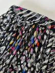 Gonna vintage in seta jacquard operata con lamé  argento – Tessuto Gianni Versace