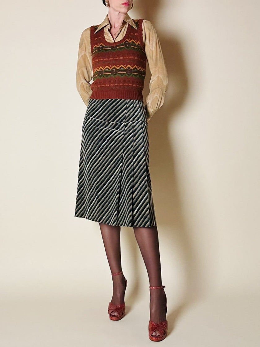 Sandali Sergio Rossi in pelle stampa coccodrillo color ruggine