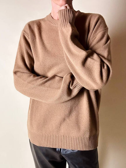 Maglione vintage Renato Balestra color cammello in cammello e lana