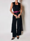 Jumpsuit vintage Pianoforte di Max Mara in crepe chine nero