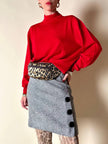Marsupio in raso leopardato “Moschino”