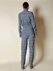 Jumpsuit in misto lana fantasia principe di Galles