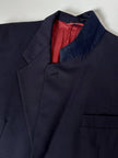 Blazer vintage Enrico Coveri You Young in rasato di lana blu notte con bottoni dorati