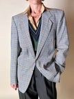 Blazer Yves Saint Laurent in rasato di lana principe di Galles
