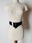 Vintage-Gürtel aus schwarzem Lucite mit Couture-Quaste und gedrehten Kordeln
