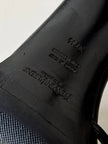 Sandali Yves Saint Laurent in pelle nera con tomaia a gabbia tacco a spillo e plateau – SS 2009