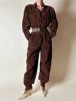 Cintura vintage Yves Saint Laurent in pelle marrone con maxi fibbia in resina