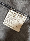 Blusa Yves Saint Laurent oversize in denim grigio con zip e logo ricamato