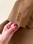Vintage Max Mara blazer in pure dark camel cashmere