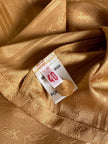 Camicia in tessuto jacquard caramello con loghi “Yves Saint Laurent”