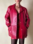 Giacca in pelle rossa