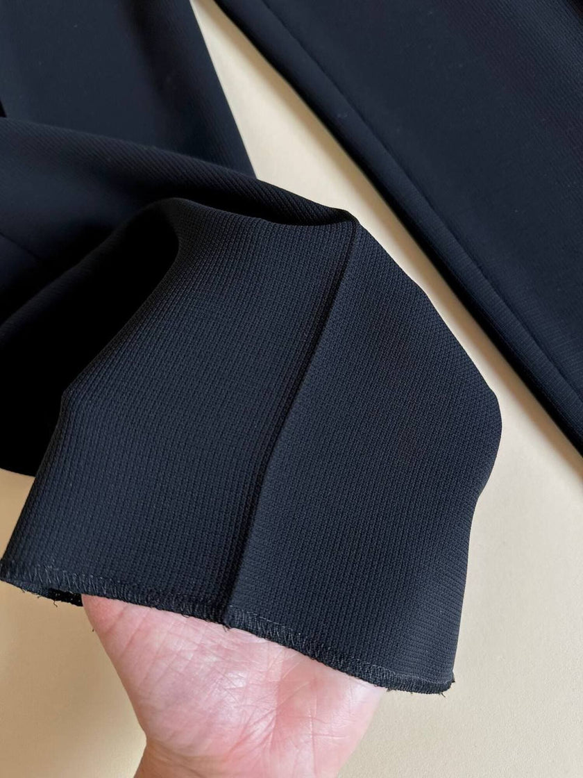 Pantalone nero con pince e piega “Yves Saint Laurent”