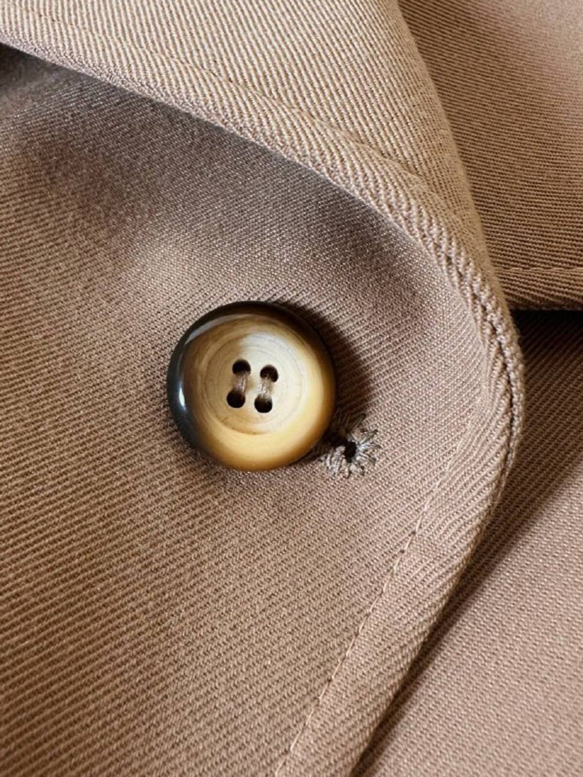 Trench oversize in gabardine color cammello