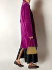 Cappottino vintage Enrico Coveri in velluto viola ciclamino
