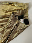 Pantalone vintage Yves Saint Laurent Rive Gauche a palazzo in seta lamé oro
