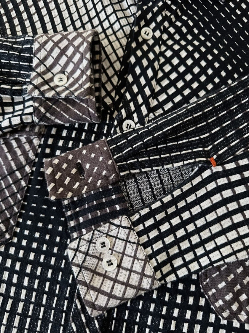 Camicia Missoni vintage in caldo cotone fantasia optical