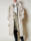 Trench color sabbia con fodera tartan “Idrostop”
