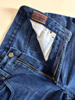 Jeans Yves Saint Laurent Vintage Boy-Friend in Denim Blu Scuro Slavato