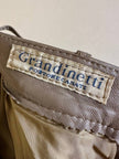 Pantalón de tiro alto de piel color crema “Grandinetti”