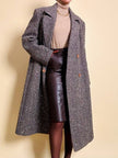 Cappotto Elena Miròin lana boutonné con motivo spinato