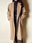 Cappotto doppiopetto Max Mara vintage in lana cammello chiaro