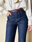 Jeans a zampa Weili Zheng in denim stretch blu scuro