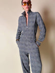 Jumpsuit in misto lana fantasia principe di Galles