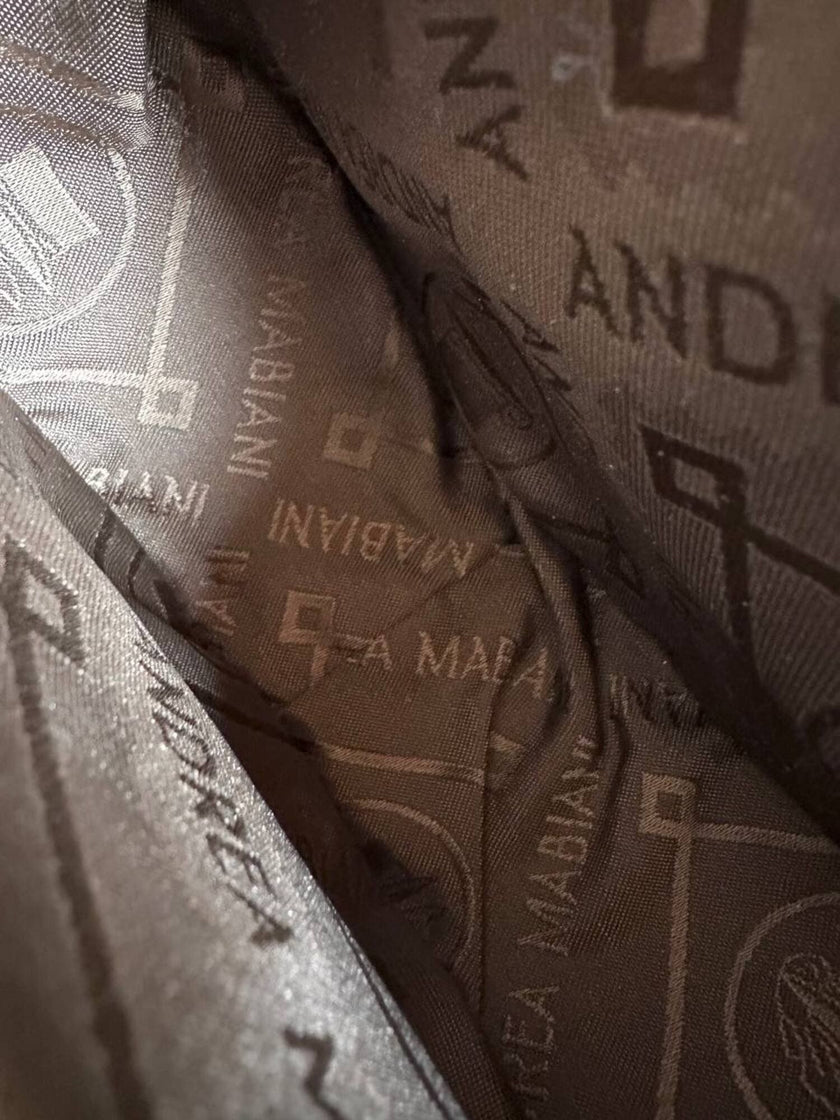 Bandoulière in pelle stampa coccodrillo color cognac “Andrea Mabiani”