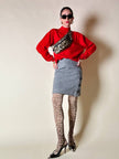 Marsupio in raso leopardato “Moschino”