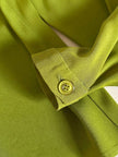 Blusa Yves Saint Laurent Variation in crêpe verde acido