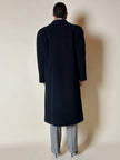 Cappotto doppiopetto oversize in lana nera