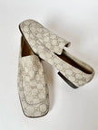 Mocassins Gucci vintage en daim avec motif monogramme GG
