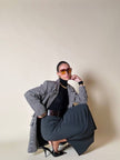 Blazer doppiopetto in lana principe di Galles “Yves Saint Laurent”