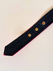 Cintura in gros grain fucsia con fibbia logata color oro “Yves Saint Laurent”