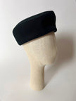 Cappello vintage Benetton modelllo Pillbox in lana nera nuovo con cartellino