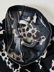 Yves Saint Laurent stretch chenille leggings in black and white abstract print