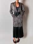 Cintura vintage in passamaneria sautache nera con nappa couture