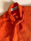 Camicia vintage Scherrer Boutique con nastro al collo in seta jacquard zucca