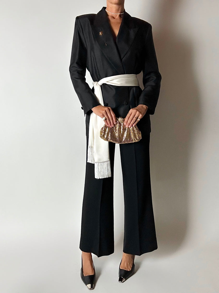 Pochette vintage Jays of Bond Street in maglia metallica dorata con chiusura gioiello