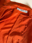 Camicia vintage Scherrer Boutique con nastro al collo in seta jacquard zucca
