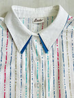 Camicia in lino e cotone con doppio colletto bicolore