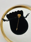 Spillone vintage Yves Saint Laurent dorato con pepita martellata