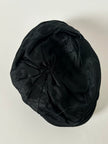Turbante vintage fatto a mano in velluto verde acqua con drappeggi