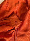 Camicia vintage Scherrer Boutique con nastro al collo in seta jacquard zucca